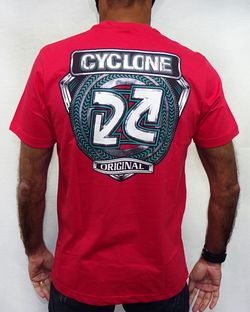 Camisa da cyclone vermelha Clearance