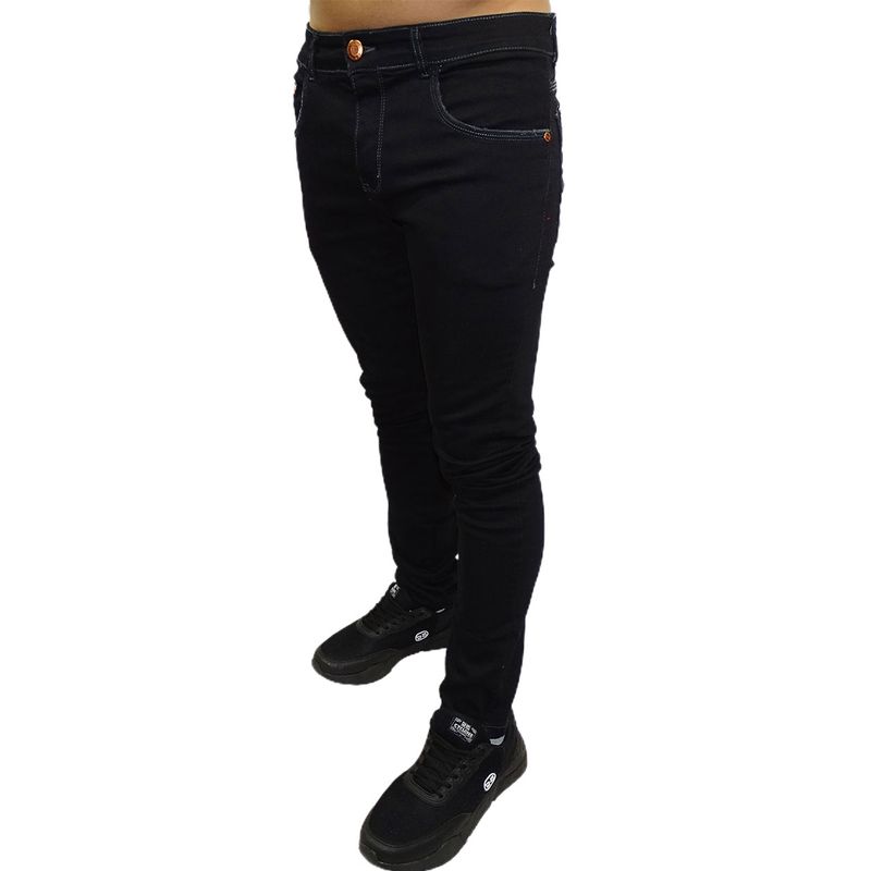 Calca-Jeans-Stretch-Black-Solid-Preto